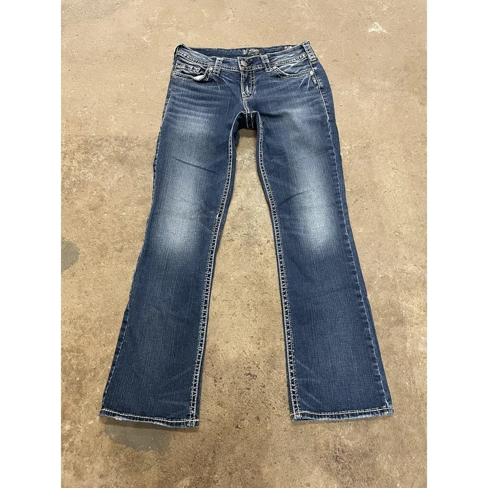 Silver Jeans Co. Jeans Womens 30x31 Medium Wash Suki Mid Slim Boot Stretch Denim